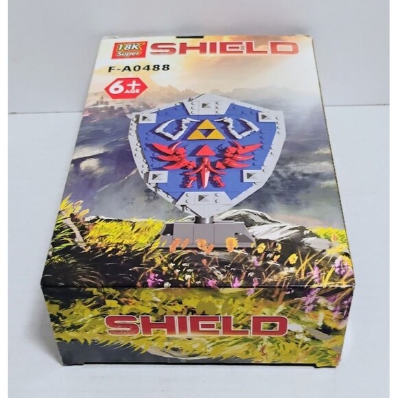 AOBIKSEY 18K SUPER SHIELD BREATH OF THE WILD BOTW SEALED 314 PC BUILDING BLOCKS - Picture 5 of 5